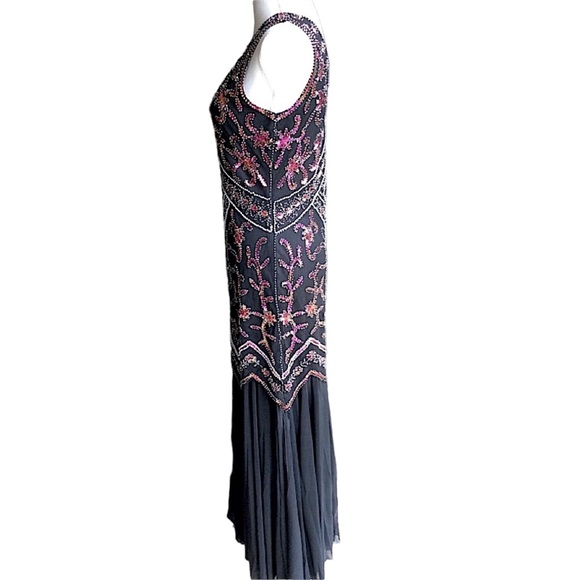 Retro Sequined Maxi Formal Gown B11 - Picture 9 of 12